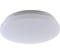 Lampe de plafond LED - Applique extérieure avec détecteur de mouvement - Éclairage extérieur sécurisé - Détecteur de mouvement intégré - Diamètre : 26 cm - Blanc