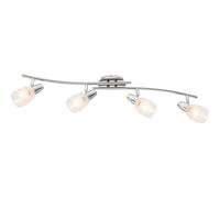 Lampe de plafond Plafonnier Lampe de salon argent 4 flammes L 81 cm