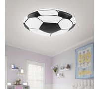 LED plafonnier décor football noir rond spot lampe blanc balle motif enfants chambre