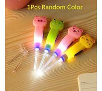 Lampe De Poche Détachable Pour Bébé, 1 Pièce, Cuillière De Soins Pour Bébé Avec Éclairage Led, Outil De Sécurité Pour Retirer Le Cérumen, Mignon, Animal De Dessin Animé