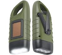 Lampe de Poche Solaire - 2Pcs - LED Rechargeable - Manivelle - Imperméable