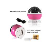 Lampe de Projection Veilleuse Bébé Etoile Projection Lumière Enfant Lampe Chevet Avec 360 Degrés De LED Pour Cadeau Bébé Anniversair