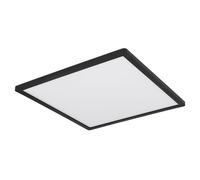 Lampe de salle de bain Plafonnier LED Plafonnier Panneau LED IP44, dimmable 3 niveaux via interrupteur mural, rétro-éclairage, noir, 24W 2300Lm blanc chaud, LxH 42x2,5 cm