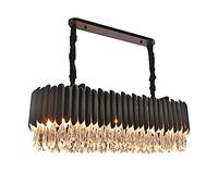 Lampe de Salon Au Design Créatif Et Original, Lustre En Cristal Luxueux, Douille E14, Style Nordique Postmoderne, Idéale Pour La Chambre, La Villa Ou La Salle À Manger - Noir. 80 X 30 Cm/Noir./95*35*3