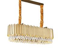 Lampe de Salon Au Design Créatif Et Original, Lustre En Cristal Luxueux, Douille E14, Style Nordique Postmoderne, Idéale Pour La Chambre, La Villa Ou La Salle À Manger - Noir. 80 X 30 Cm/Doré./95*35*3