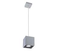 Lampe de salon moderne suspension suspendue grise suspension table à manger, aluminium, 1x GU10, LxH 10x80 cm, salle à manger, cuisine