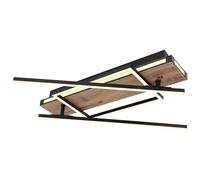 Lampe de salon Plafonnier LED aspect bois Rotation-pivotante L 120 cm