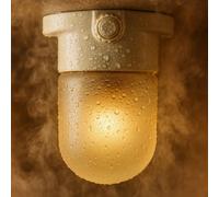 Lampe de sauna en porcelaine avec dôme en verre, douille E27, indice de protection IP54