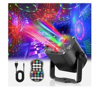Lampe-de-Scène 60-Effets-Lumineux Lumière-Disco avec-Stroboscope Boule-Disco Grand-Angle Contrôle-Musique Télécommande RGBW-Soirée