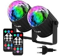 Lampe de Scène FIMEI Boule Disco 2 Pack,15 couleurs Lumière Soirée Éclairage de Discothèque Projecteur Effet Spot Stade