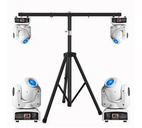 Lampe de Scene - JAJALUYA 120W RGBW LED Blanc Lumière de Scène pour DJ Party Disco Lumière - PACK DE 2 Avec Support