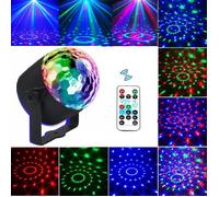 Lampe de Scène,Jeux de lumière Soirée Boule à Facette à Télécommande LED Disco Eclairage DJ spot Soirée