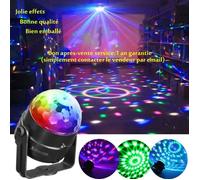 Lampe de Scène RGB 5W 220V Commande Sonore Jeux de Lumière Disco Projecteur Effet Spot DJ Éclairage Ampoule Boule Cristal Déco Atmos