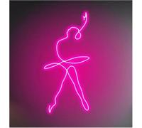 Lampe De Signalisation Ballerine Danse Enseigne Néon pour Club De Ballet Décoration Murale Maison Chambre Salle De Danse Fête Lampes Décoratives, A