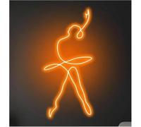 Lampe De Signalisation Ballerine Danse Enseigne Néon pour Club De Ballet Décoration Murale Maison Chambre Salle De Danse Fête Lampes Décoratives, F