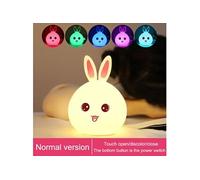 Lampe de silicone lapin mignon nuit colorée lampe chambre à coucher pour enfants cadeau de bébé