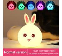 Lampe de silicone lapin mignon nuit colorée lampe chambre à coucher pour enfants cadeau de bébé