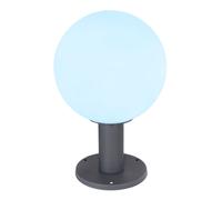 Lampe de socle de jardin Éclairage extérieur Lampe d'extérieur Lampadaire, verre alu, télécommande à intensité variable, 1x RGB LED 8,5W 806Lm, DxH 25x38 cm