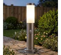 Lampadaire Détecteur de mouvement Lampe d'extérieur Lampe de rue Détecteur, LED 9W 810Lm blanc chaud, DxH 12,7x45 cm