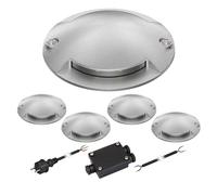 Lampe de sol LED RUNDA pour l'extérieur IP67 2 flammes aluminium rond 70mm Ø