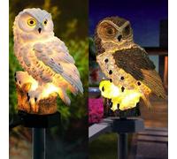 Lampe de sol solaire pour jardin, LED, étanche, marron, économe en énergie