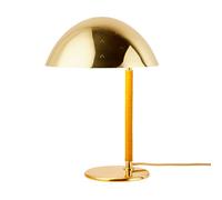 Lampe de table 9209 H x Ø 37x25.6cm/golden textile cable/frame bamboo untreated