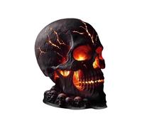 Lampe de table à flamme de crâne, lumière gothique du crâne, lampe effrayante d'Halloween, conception de lueur atmosphérique, éclairage décoratif extérieur intérieur, style polyvalent, pour la maison