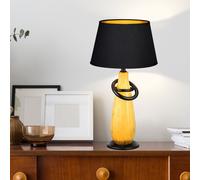 Lampe De Table Applique Lampadaire Bureau Rétro Lampe De Lecture Tissu Or Noir
