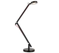 Lampe de table, applique, lampe à pince, applique, lampe de table, chambre, spot mobile, métal noir, joints, interrupteur, 1x LED 6W 500Lm 3000K, HxL 84x91cm