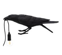 Lampe de table BIRD PLAYING 33 cm, noir, Seletti