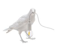 Lampe de table BIRD WAITING 33 cm, blanc, Seletti