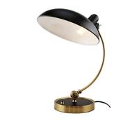Lampe de Table ""BOFA"" - Inspirée par Fritz Hansen Kaiser Idell 6631, Finition en Noir Mat et Laiton, E27.