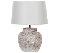 Lampe de table Boho Beige Base Céramique Abat-jour Texture Craquelée 50 cm Mareb
