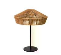 Lampe de table brun/noir rotin E27 50cm Yunkai Lucide