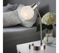 Lampe de Table Chambre à Coucher Souple LED Éclairage Lecture Verre H 34 CM