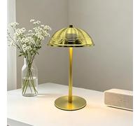 Lampe de table champignon LED rechargeable, contrôle tactile à intensité variable, rechargeable par USB, lampe de chevet portable 2000 mAh pour chambre, bar, restaurant, camping