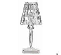 Lampe de Table Cristal LED Capteur Tactile Rechargeable Gradation Dcor de Chambre PZCC
