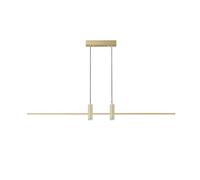 Lampe de Table de Billard Nordique En Or Brossé, Suspension Linéaire Led Dimmable, Lustre Moderne À Tube Fin Et Long, Spot Led À Bande Noire, Suspension Industrielle Pour Salle À Manger/Restaurant/Or/