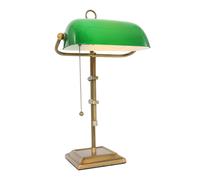 Lampe de table de nuit de bureau lampe de banquier à intensité variable bronze antique télécommande dans un ensemble comprenant des ampoules LED RVB