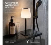 Lampe de table de salle de bain LED sans fil à toucher, interface USB-C, interrupteur tactile sensible, 3 couleurs de lumière/gradation sans paliers, veilleuse portable, décoration de chambre, fonctio