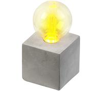 Lampe de table décorative à LED avec socle en béton, alimentation par piles ou USB [Lunartec]