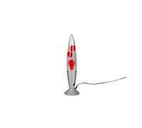 Lampe de table décorative argentée effet lave rouge LED 21W pour chambre d’enfant