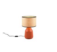 Lampe de table décorative en céramique terracotta avec abat-jour beige, douille E27 60W