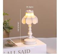 Lampe de table décorative et créative en forme de lotus, lumière blanche chaude de 1,5 W, éclairage d'ambiance compact,