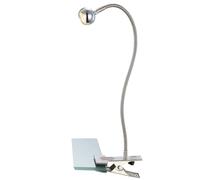 Lampe de table d'écriture LED salle à manger lampe de lecture à pince chrome spot flexo mobile