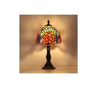 Lampe de table d'inspiration Tiffany avec mosaïque en verre
