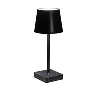 Lampe de table d'intérieur lampe de table à batterie rechargeable dimmable 3-étapes lampe de chevet USB, noir, LED blanc chaud, LxPxH 10,5x10,5x26 cm