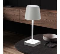 Lampe de table d'intérieur lampe de table à batterie rechargeable dimmable 3-étapes lampe de chevet USB, blanc, LED blanc chaud, LxlxH 10,5x10,5x26 cm