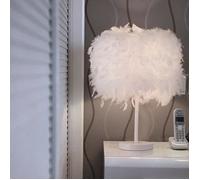 Lampe de table E27 Lampe de chevet en plume pour chambre à coucher Living Reading Salon Chambre Chambre