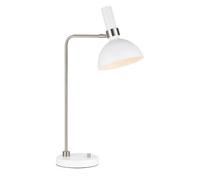 Lampe de table E27, max. 60W, IP20, blanc et chrome - Markslöjd - Larry